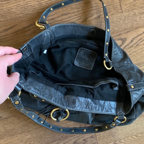 Fossil studded genuine leather bag - Picture 3 of 4